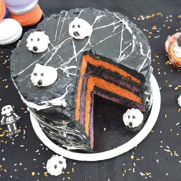 Recette layer cake toile d'araignée